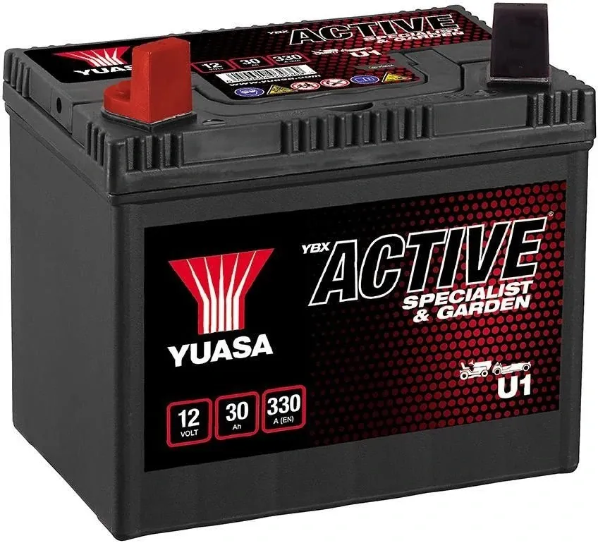 Baterie pro zahradní techniku YAUASA GARDEN 12V 30Ah 330A (U1) rozměr 187x127x181 mm, polarita levá Aktuální