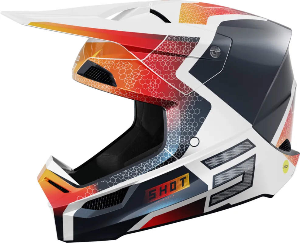 Vysoce Kvalitní Shot Race Phaser Motokrosová přilba bílá/červená/modrá - XS (53/54)