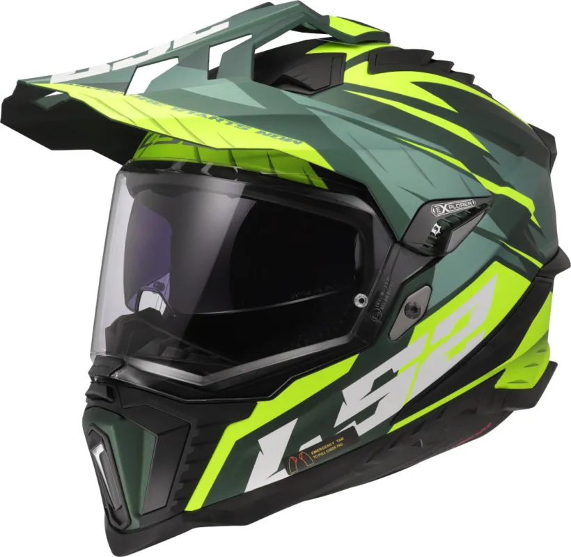 LS2 MX701 Explorer Spire Motokrosová přilba zelená matná/neonově žlutá - XS (53/54) Akční Nabídka