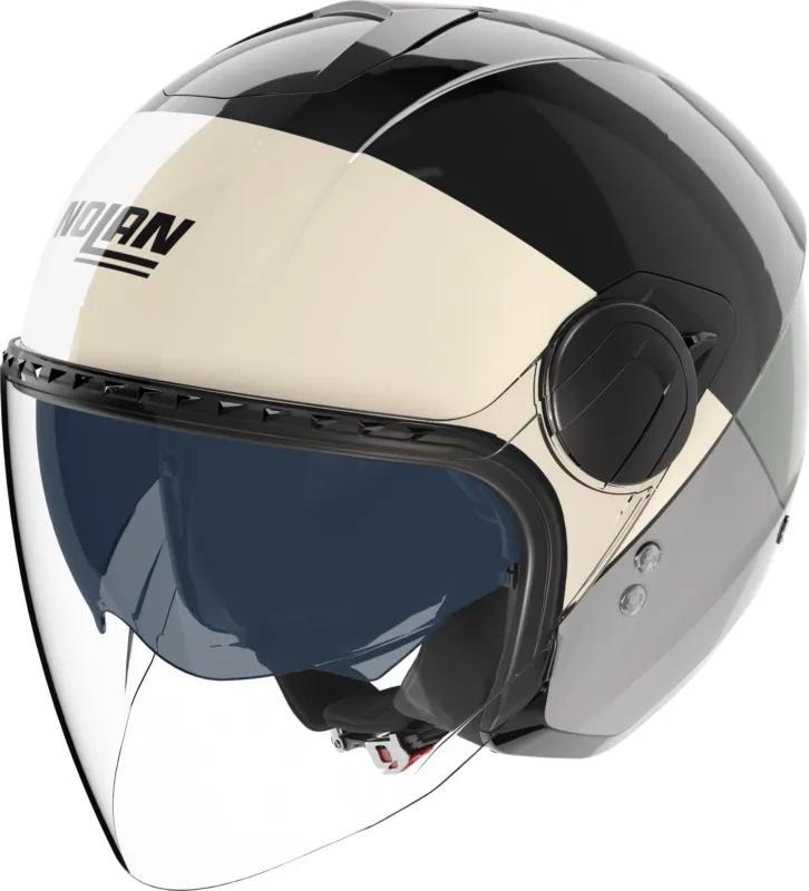 Poslední Šance Nolan N20-2 Visor Blocco Jet Helmet černo/zelená - XXS (54)