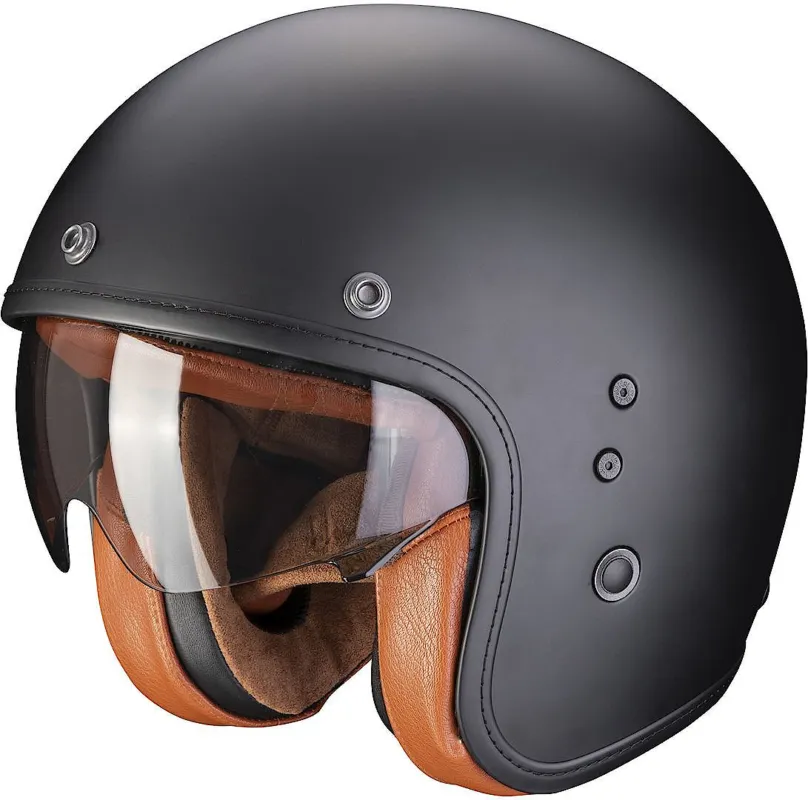 Objednat Nyní Scorpion Belfast Evo Luxe Trysková přilba Black Matt - XS (54/55)