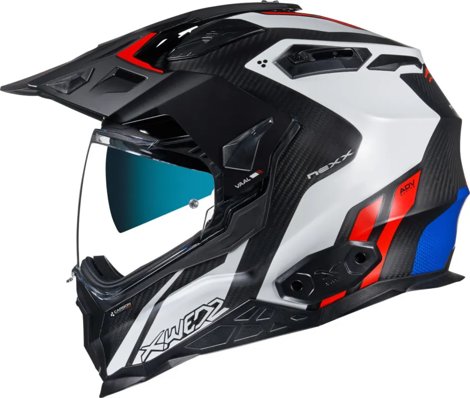 Nexx X.Wed 2 Vaal Carbon Přilba černý/červený/modrý - XXXL (65/66) Sleva