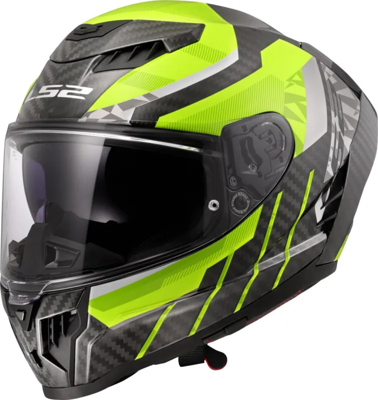 Koupit Online LS2 FF807 Dragon Trax Carbon Přilba Carbon/Neon Yellow - XXL (63/64)