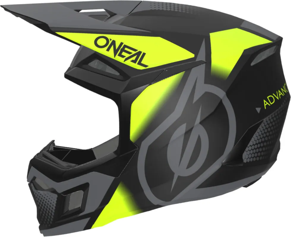 Oneal 3SRS Vision Motokrosová přilba Černá/neonově žlutá - L (59/60) Levný