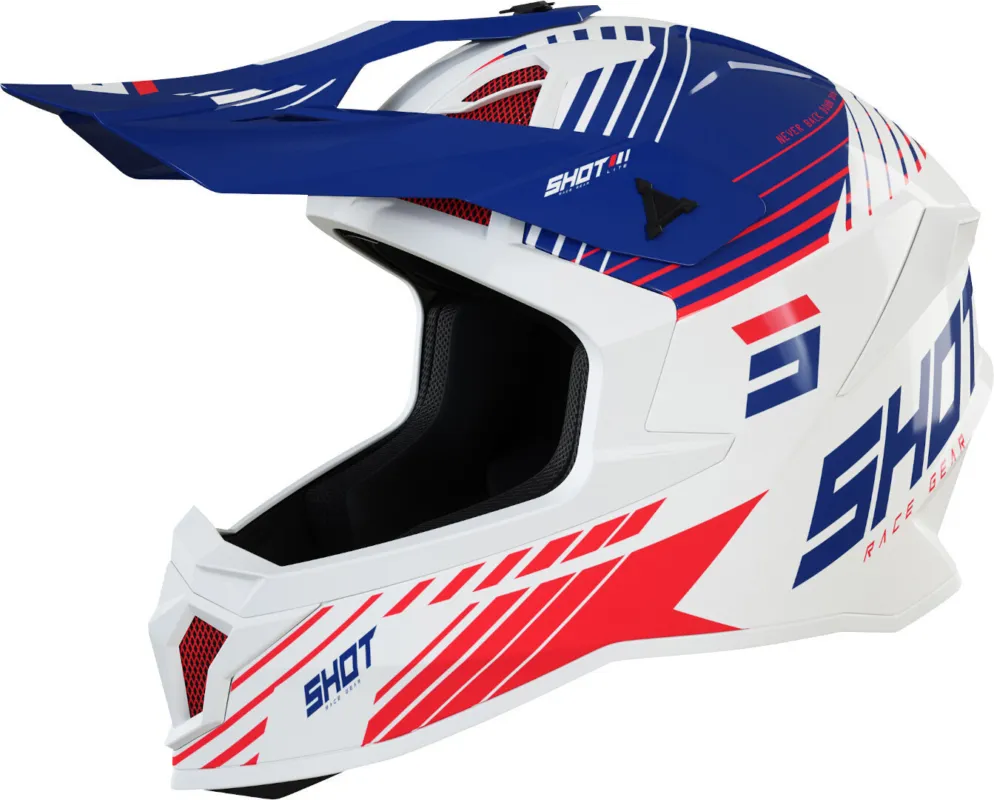 Shot Lite Fury Motokrosová přilba modrá/červená - XS (53/54) Autentický