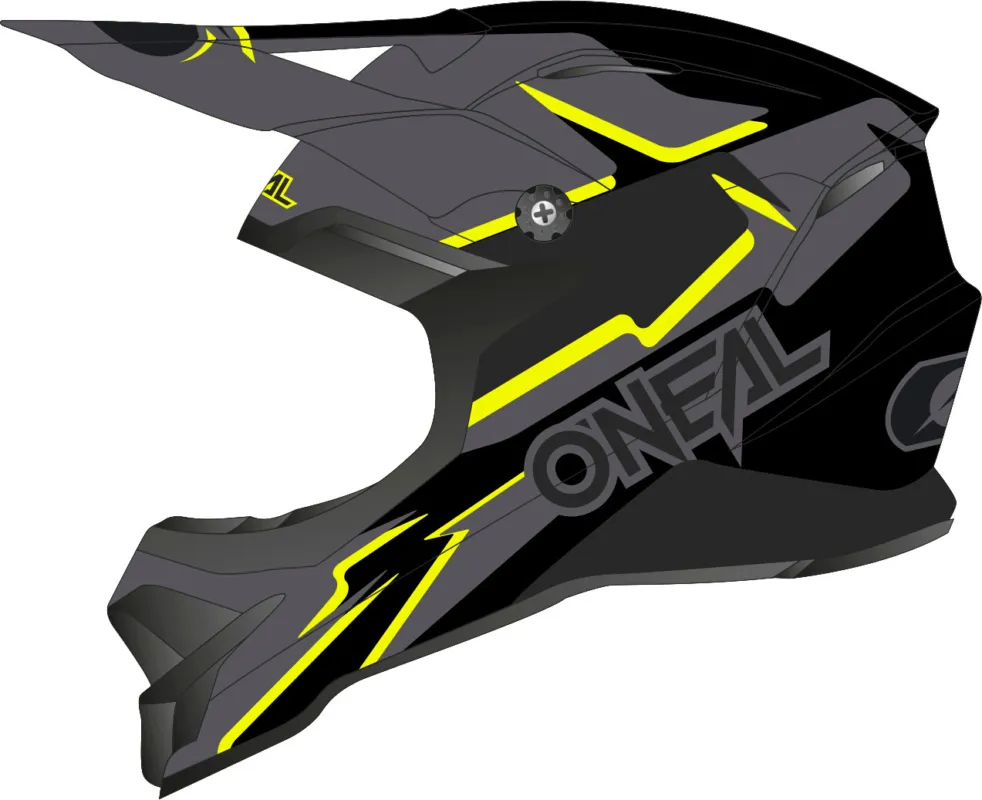 Výhodná Nabídka Oneal 3Series Voltage Motokrosová přilba Černá/neonově žlutá - XL (61/62)