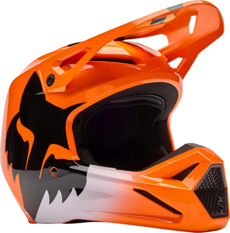 Nízká Cena FOX V1 Shield Motokrosová přilba oranžová - XXL (63/64)
