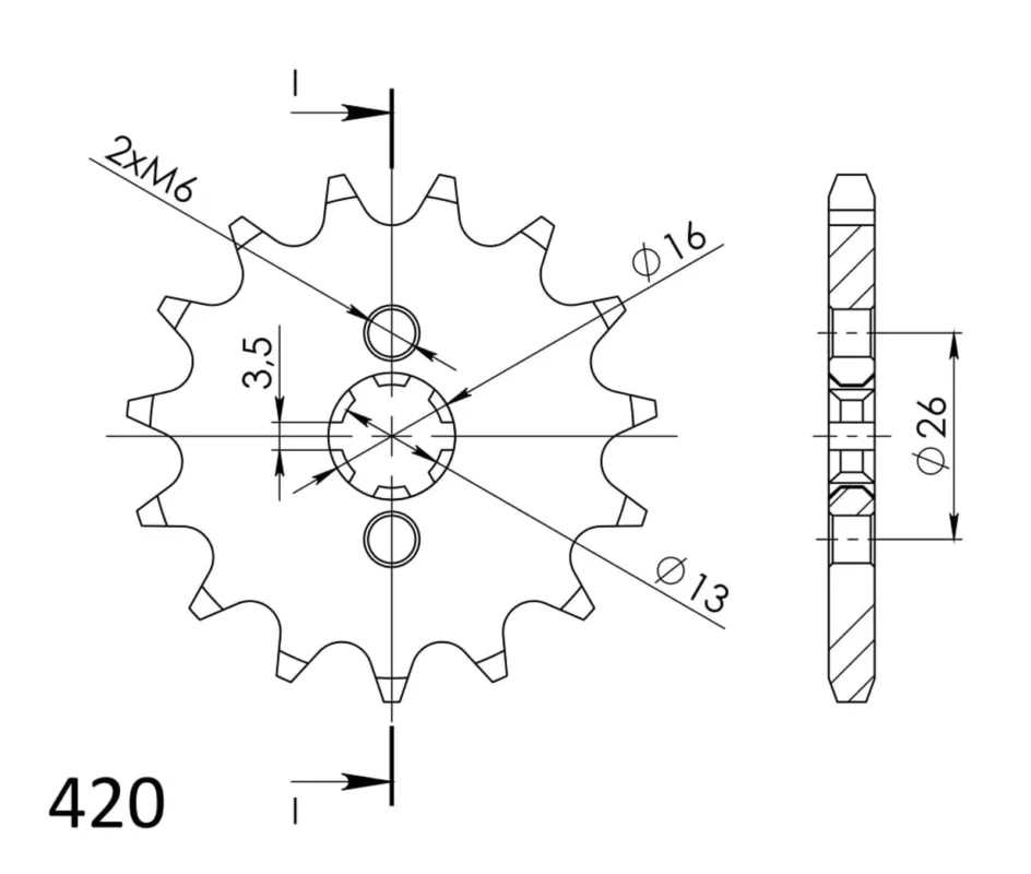 Finální Výprodej Řetězové kolečko SUPERSPROX CST-563 13 13 zubů, 420
