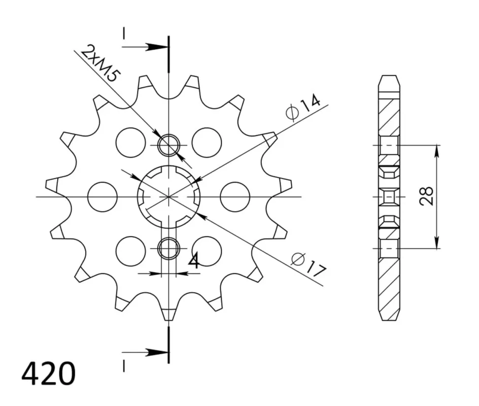 Řetězové kolečko SUPERSPROX CST-1127 12 12 zubů, 420 Levný