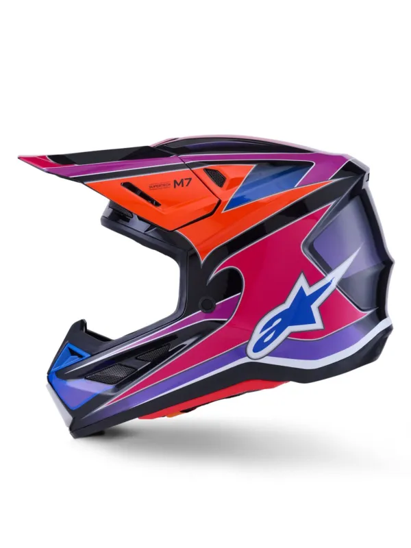 Ihned K Objednání přilba SUPERTECH S-M7 FUSE, ALPINESTARS (modrá/fialová/růžová) 2026 - 2XL