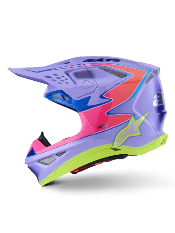 přilba SUPERTECH S-M10 edice JETT LAWRENCE R01, ALPINESTARS (fialová/růžová fluo/žlutá fluo) 2026 - S Koupit Online