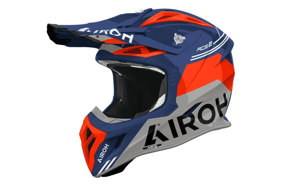 Hit Sezóny přilba AVIATOR ACE 2 Fury, AIROH (azurově-červená lesklá) 2026 - M