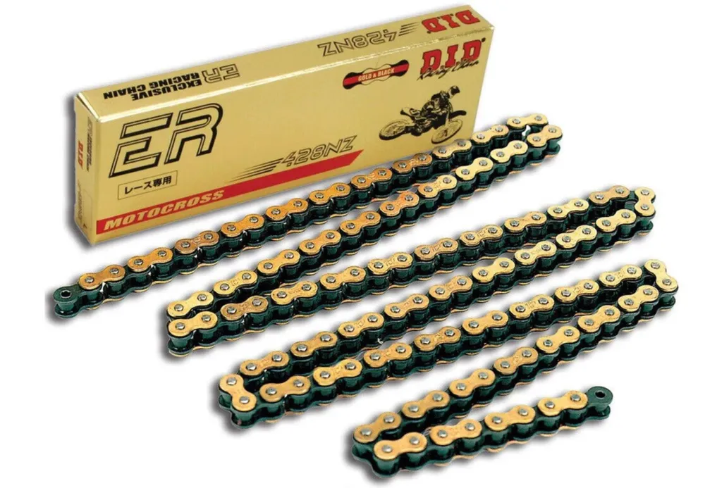 Zesílený netěsněný řetěz D.I.D Chain 428NZ SDH 4800 článků Zlatá/Černá Super Cena
