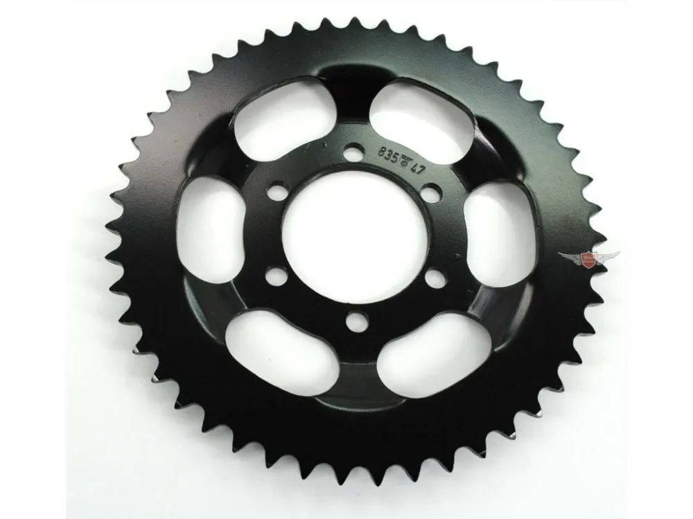Top Prodej Rozeta Esjot, ocelová, černá, 47 zubů, 120 mm pro Zündapp ZD 20, 40, 25, ZL Hai CX 25 TS, ZS ZE C 50 Sport, GTS 50, Super Combinette, Sport Falconette
