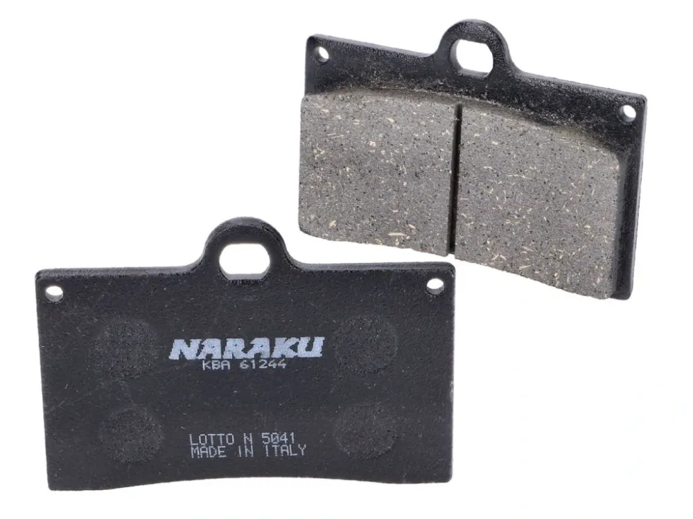 Brzdové destičky Naraku organic, Aprilia RS 50 14-16, RS4 125, Cagiva Mito 125, Derbi GPR 50 2T Euro2 / 125 4T Euro3 Originální