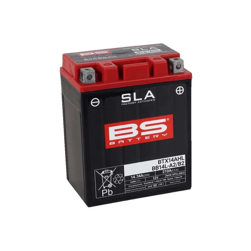 Speciální Cena Továrně aktivovaná motocyklová baterie BS-BATTERY BB14L-A2 (FA) (YB14L-A2 (FA)) SLA