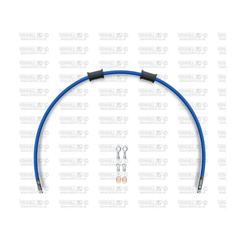 Sezónní Sleva Hadice zadní brzdy Venhill POWERHOSEPLUS SUZ-11002R-SB (1 hadice v sadě) modré hadice, chromové koncovky