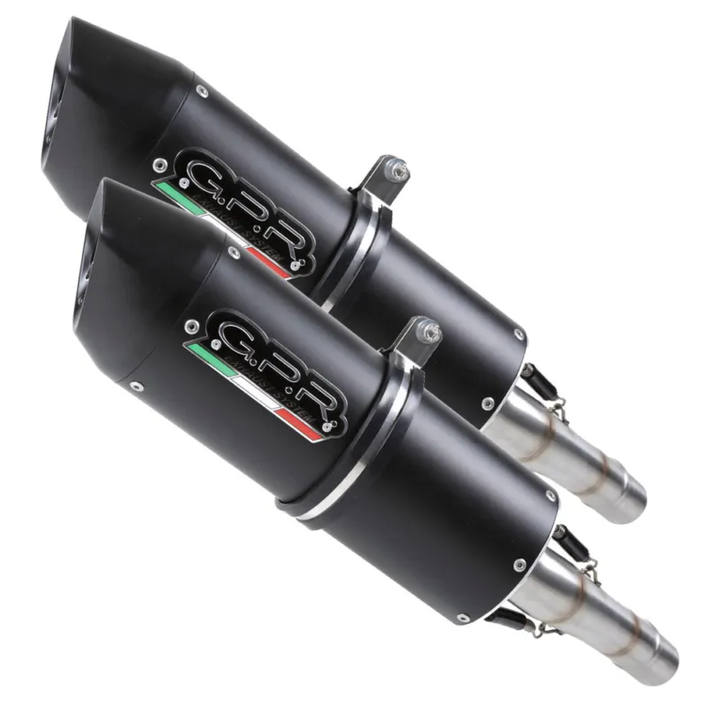 Dual slip-on exhaust GPR FURORE D.37.1.FUNE Matte Black including removable db killers and link pipes Časově Omezené